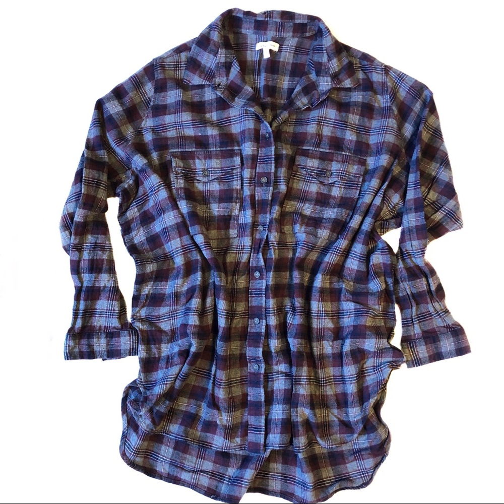 Silence + Noise Oversized Button Down Shirt